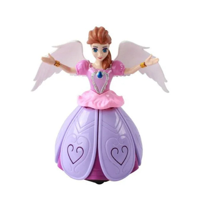 Boneca Dançarina Angel Musical Luminoso Luz Som Gira 360