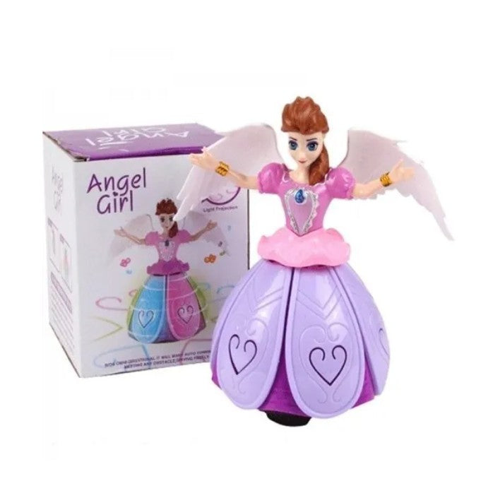 Boneca Dançarina Angel Musical Luminoso Luz Som Gira 360