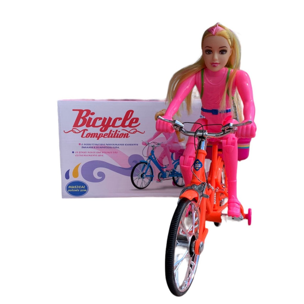 Boneca Ciclista Pedala De Verdade Com Som E Luzes