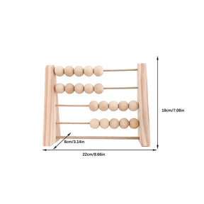 Brinquedo educativo didático sensorial - Ábaco de madeira