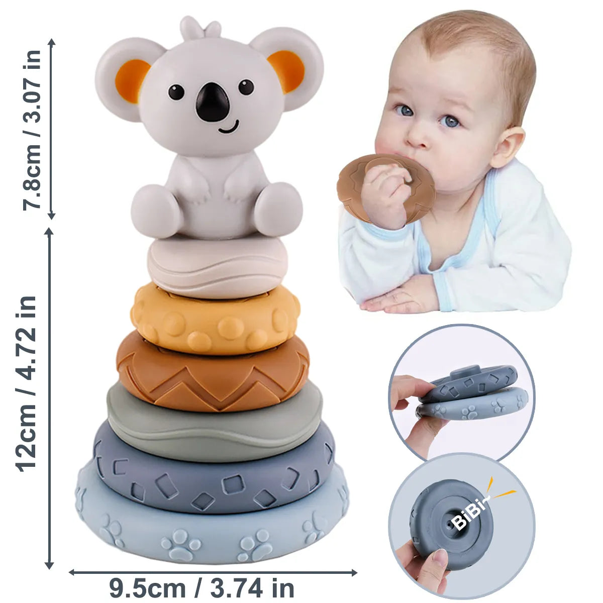 Brinquedo Montessori Kikiko Kids De Silicone