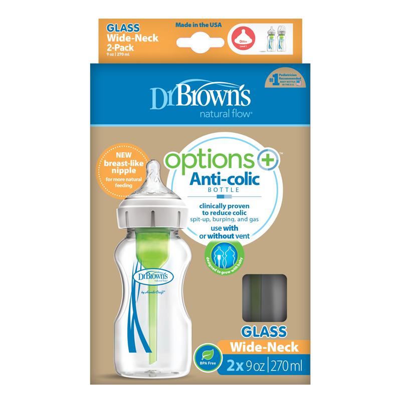 Dr Brown's Options Mamadeiras de vidro 270ml- kit com 2