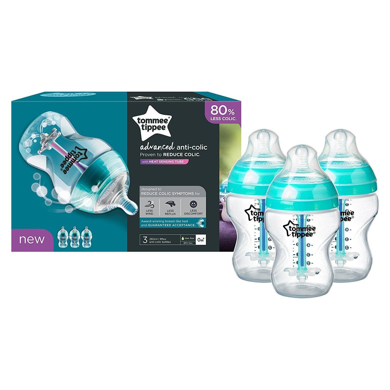 Tommee Tippee Advanced  Anti-Cólica mamadeiras 260ml com 3 itens